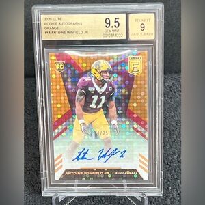 2020 Donruss Elite Antoine Winfield Jr Orange Autograph RC /49 BGS 9.5